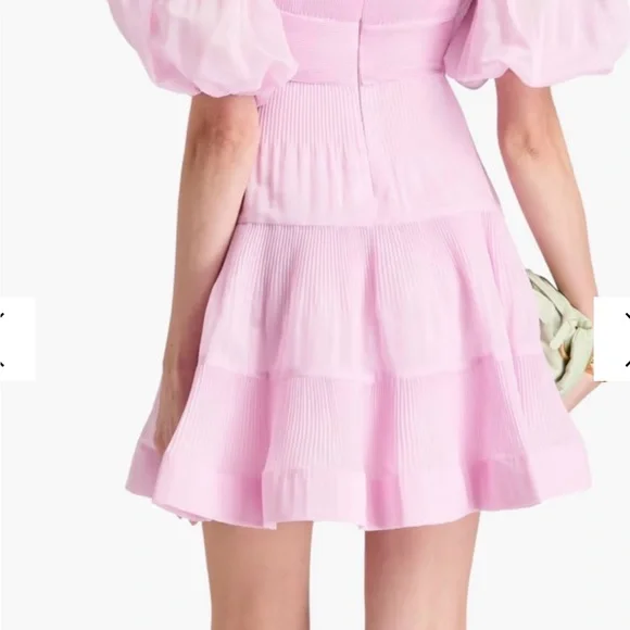 Women's Pleated Mini Dress - Picture 5 of 7